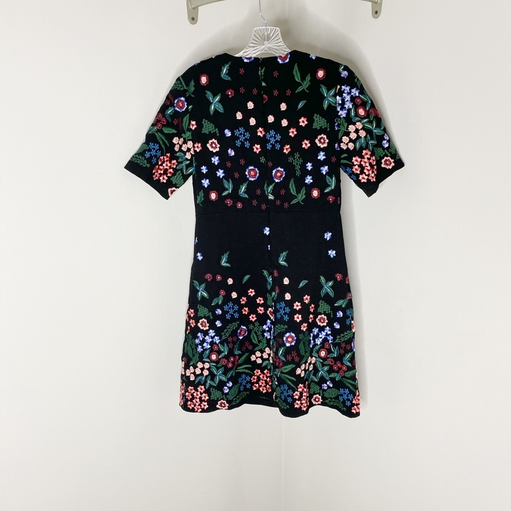 Zara Floral Embroidered Short Sleeve Dress Small - Picture 5 of 8
